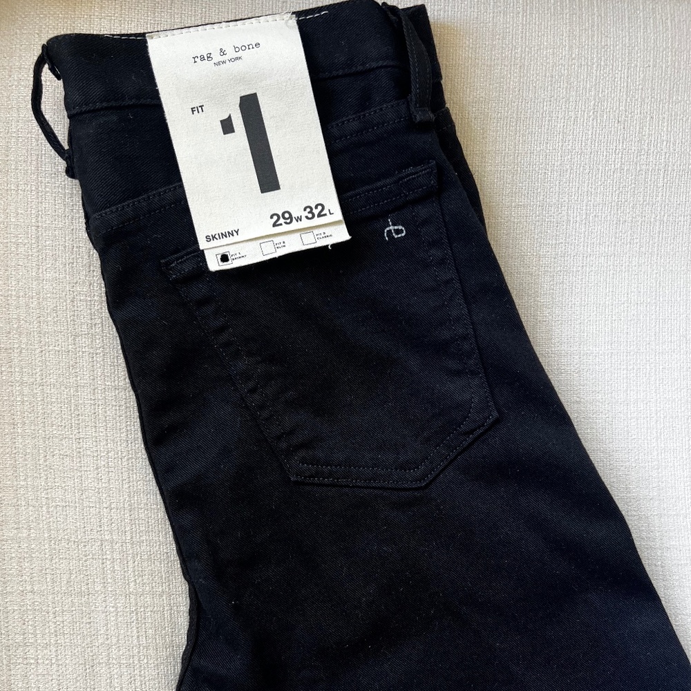 Rag & Bone Black Jeans Fit 1 NWT